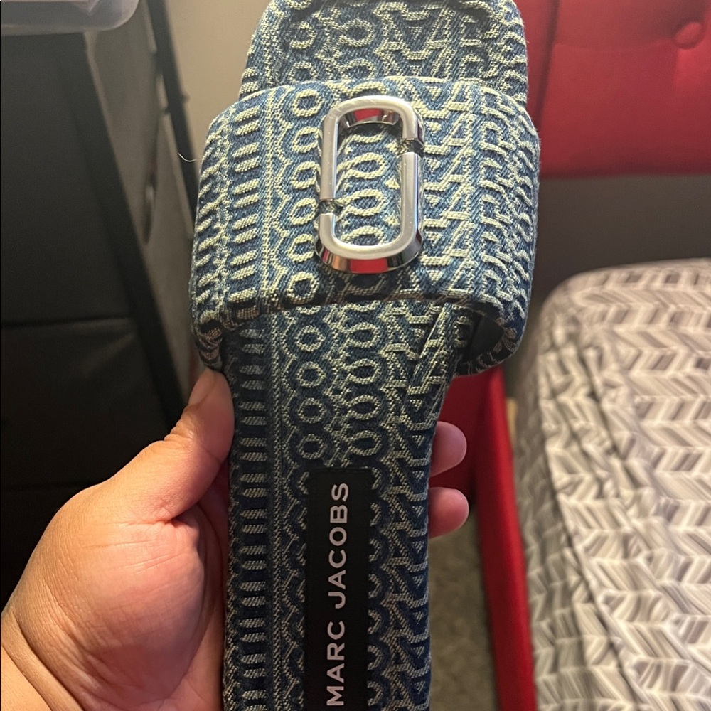 Marc Jacobs Sun Faded Denim Sandals